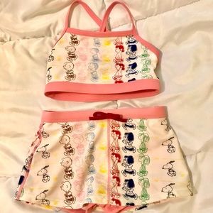 Hanna Andersson Snoopy Swimsuit Skort Bikini